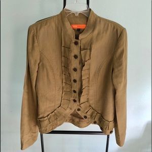 Military Style Jacket with ruffle details